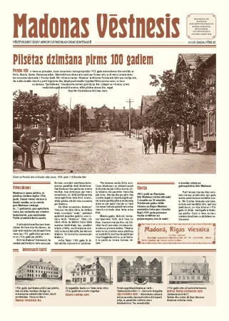 Madonā bez maksas pieejams simtgades laikraksts