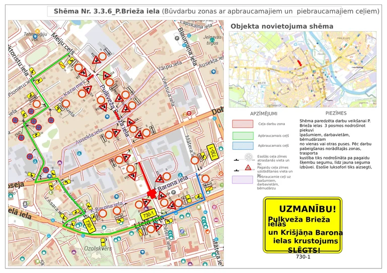 Jelgavā autovadītājiem šodien jāmaina maršruts