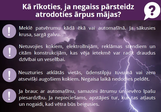 Jelgavā izsludināts oranžais brīdinājums: gaidāms ļoti stiprs lietus